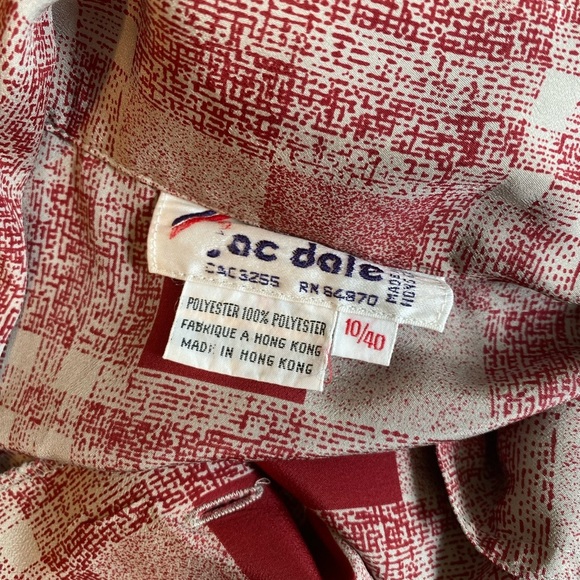 Vintage 80s 90s Jac Dale Womens 10 / 40 Top Button Down Plaid Red Shirt - Picture 7 of 7